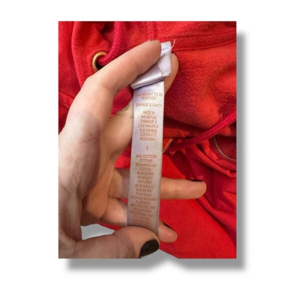 Women’s S Savage X Fenty Goji Berry Red FOREVER SAVAGE HOODED ONESIE S 4 6 - Picture 11 of 16